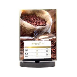 Haute qualité <span class=keywords><strong>Restaurant</strong></span> Menu Couvre Publicité Barre D&amp;#39;affichage Équipement Deux Côté Boisson Table Top <span class=keywords><strong>Restaurant</strong></span> Offre - Product Image 1