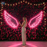 Enseigne néon personnalisable Ailes d'ange, étanche, lumière LED néon pour décoration de toile de fond de mariage, anniversaire, événement