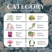 Mur de fleurs artificielles en soie bleu et blanc dégradé, fait main, personnalisé, pour la décoration de scène de mariage