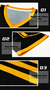 Maillot de hockey sur glace de haute qualité en polyester, impression par sublimation, broderie de logo, ensemble uniforme de hockey sur glace personnalisé - Product Image 6