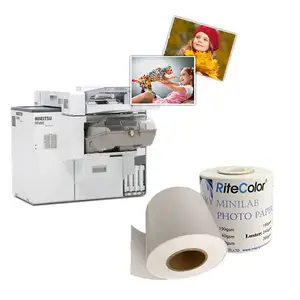Aqueous rc inkjet glossy 6" Dry minilab photo paper roll for fujifilm