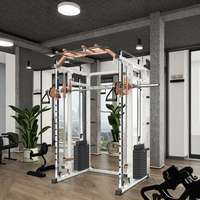 XinRui Comercial Multifuncional Entrenamiento de Fuerza Ajustable Squat Rack Smith Máquina Equipo Cable Crossover para Gimnasio en Casa