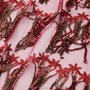 2019 mode pleine robe tulle broderie 3d paillettes tissu - Product Image 3