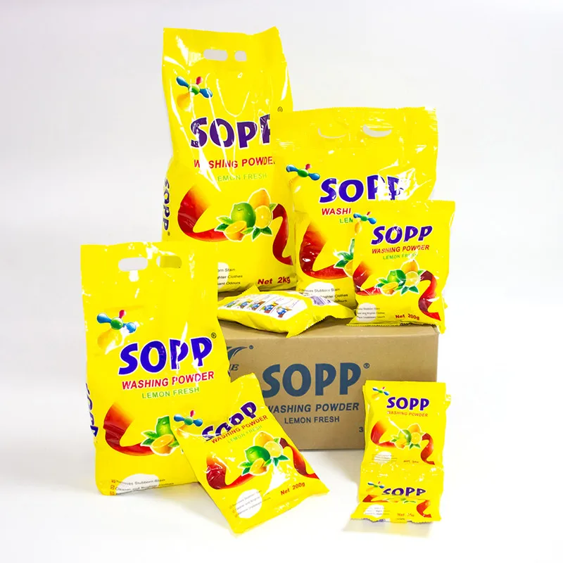 Best Selling Lemon Detergent OEM 300G multi purpose cleaning laundry Powder soap oil diffuser from China Shipment on time