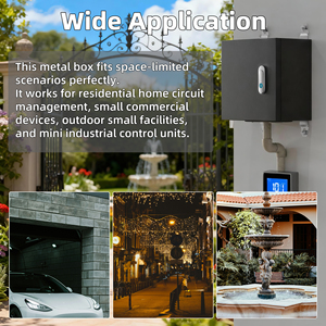 صندوق توصيل معدني مستطيل صغير أسود من دايرتك مقاس 250*250*150 مم مقاوم للماء IP65 مع قفل وحامل كابلات DIN - Product Image 6