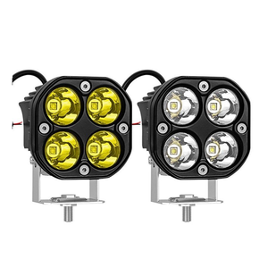 Faro da Lavoro a LED Quadruplo Quadrato da 3 Pollici 40W Giallo/Bianco Super Luminoso 12V per SUV 4x4 Trattore - Nuovo di Fabbrica - Product Image 1