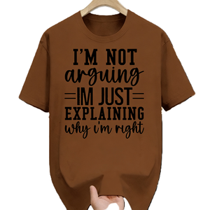 T-shirt con citazione <span class=keywords><strong>divertente</strong></span> e sarcastica: "Non sto discutendo", maglietta con grafica e slogan umoristico, regalo. T-shirt Oversize in Cotone a Maniche Corte Stile Streetwear Casual - Product Image 2