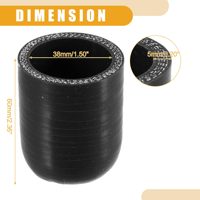 Bouchon de tuyau en silicone de 35mm, 1.38 "ID, bouchon d'extrémité de tuyau d'admission et de vide avec pince-voiture pour radiateur de liquide de refroidissement, sortie d'eau sous vide