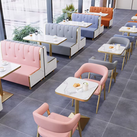 Meubles de restaurant au design nordique en vente chaude, ensemble de table et de chaises en bois pour restaurant, cantine, café