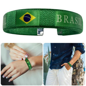 Pulsera de Recuerdo con Bandera de País, Diámetro de 65 mm, Pulsera Deportiva de Amistad, Pulsera de Moda para Fanáticos del Fútbol, para Hombres y Mujeres - Product Image 2