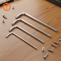 Set kunci pas lengan panjang, 9 buah T10-T50 tipe L Torx Star Allen untuk kendaraan perbaikan sepeda
