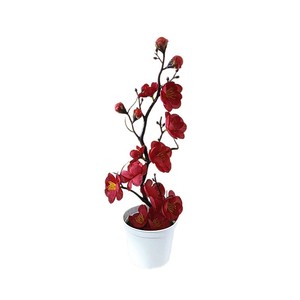 Bonsaï artificiel de fleurs de prunier du fabricant, pot rond de 28 cm, en plastique, décoration intérieure pour la maison, le bureau et le salon - Product Image 5