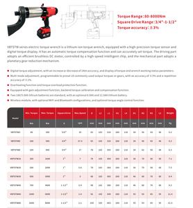 Llave de torsión inalámbrica compacta para reparación de automóviles VBTSTW3 y herramienta eléctrica de sujeción por torsión para bricolaje - Product Image 2