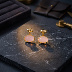 Boucles d'oreilles pendantes en alliage plaqué or anti-ternissement, blanc/rose, sans nickel ni plomb, pour femme, prix raisonnable, anniversaire - Product Image 3