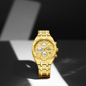 Reloj de Pulsera NAVIFORCE 8042 <span class=keywords><strong>GGG</strong></span> Dorado para Hombre, Reloj de Pulsera Impermeable de Lujo para Hombre, Reloj Dorado Pequeño de Tres Agujas - Product Image 3