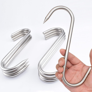 Gancho en Forma de S de Acero Inoxidable 304 con Acabado Liso para Colgar Carne, Uso en Carnicerías, Cocinas, Minería e Industria Pesada - Product Image 1