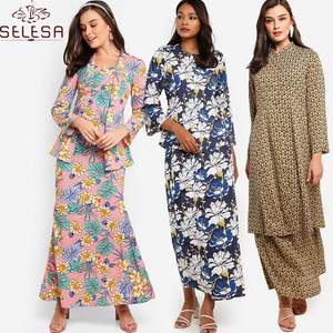 2019 Ultima Moda Hiasan Tepi Abaya Tessuto Materiale Donne Kebaya Con Baju Melayu Tidur <span class=keywords><strong>Katun</strong></span> - Product Image 5