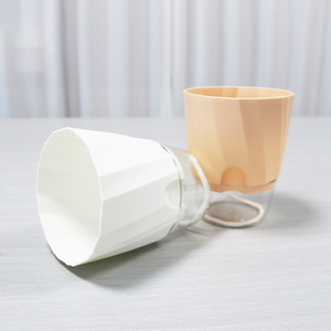 Pot en plastique à arrosage automatique au design moderne avec indicateur de niveau d'eau pour les personnes paresseuses, utilisation au sol - Product Image 3
