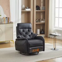 Fauteuil inclinable individuel pivotant confortable en similicuir coloré sur mesure