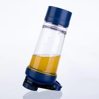 Fonwhy Bouteille de shaker de boisson sportive en plastique Tritan personnalisé de 500ml avec poignée portable et boîte à pilules