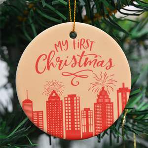 Décoration de Noël en gros : Assiette en céramique en forme de cœur Père Noël, ornements et pendentifs pour sapin - Product Image 4