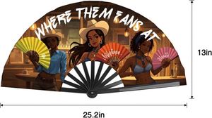 New Arrival 33cm <b>Large</b> Hand <b>Fan</b> Portable Hand <b>Fan</b> Customized Logo - Product Image 6