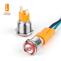 LANBOO LB16B Sakelar Tombol Logam 10A Arus Tinggi IP65 Tahan Debu dan Tahan Air Peralatan Pabrik/Instrumen Medis