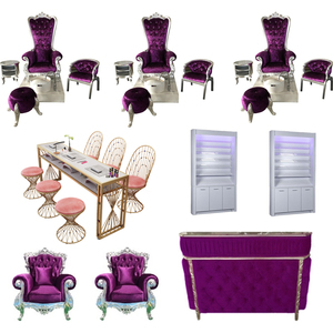 Stile europeo semplice salone di bellezza <span class=keywords><strong>rosa</strong></span> manicure sedia del cliente <span class=keywords><strong>mobili</strong></span> per saloni di bellezza - Product Image 1