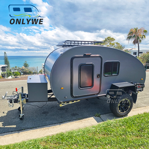 <span class=keywords><strong>ONLYWE</strong></span> Remorque de camping-car en forme de larme tout-terrain légère de 2,9 m personnalisée avec pneus robustes pour un remorquage facile - Product Image 1