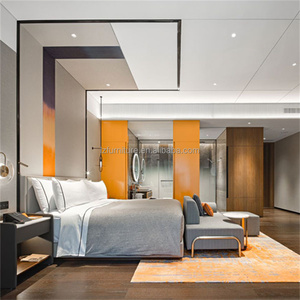 Custom <b>Cheap</b> Modern Business Hotel Queen King <b>Bed</b> Set Complete Guest Room Furniture With Bedding <b>Sofa</b> Office Chair Dining Table - Product Image 4