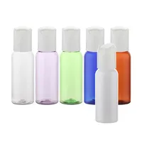 रंगीन 10 ml 15 ml 20 ml 30 ml 40 ml 50 ml प्लास्टिक पालतू निचोड़ लोशन की बोतल के साथ फ्लिप शीर्ष टोपी