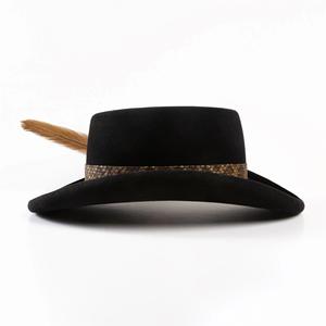 Prêt à expédier hommes femmes unisexe 100% laine feutre large bord fedora chapeau feutre trilby gentleman <span class=keywords><strong>borsalino</strong></span> chapeaux - Product Image 4