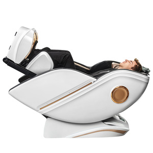 4D Robotic Massage Chair SL Guide Rail Full Body Zero Gravity Electric Massage Chair Black And White - Product Image 2