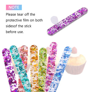 Palitos de Acrílico para Helados con Lentejuelas, Reutilizables, para Helados Caseros de Verano, Juego de 10, BG-LP, Venta al Por Mayor - Product Image 4