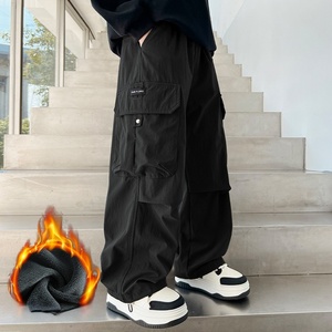 Pantalons décontractés pour garçons, doublés en <span class=keywords><strong>polaire</strong></span>, épais, style coréen, nouveau style, printemps, automne, hiver, pantalons tendance pour le travail et pantalons décontractés - Product Image 5