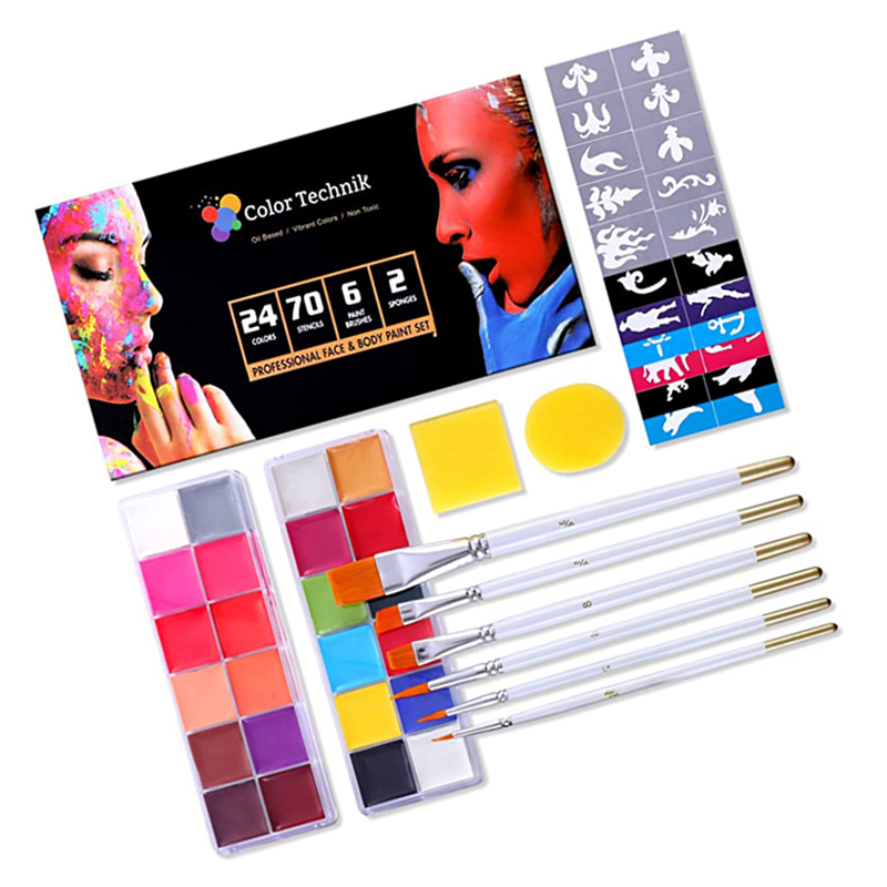24 Color Professional Party Face Painting