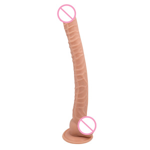 Réaliste 15.75 pouces 40CM Super Long <span class=keywords><strong>Anal</strong></span> doux PVC gode ventouse Long mince gode pour hommes - Product Image 5