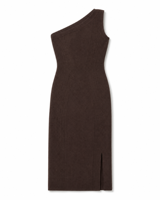 Robe midi décontractée en maille pour femme, coupe ajustée, fendue sur le côté, style pull, personnalisable ODM/OEM, collection été