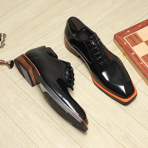 รองเท้าผู้ชายแบบใหม่สำหรับธุรกิจ สำนักงาน งานแต่งงาน รองเท้าอ็อกซ์ฟอร์ดแบบผูกเชือก หนังแท้ กันน้ำ ระบายอากาศได้ดี สวมใส่สบาย - Product Image 3