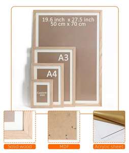 Wooden Clothespin Photo Frame Wall Hanging Picture Collage Display Rustic Clips Home Decor Custom Sublimation <strong>Lego</strong> A5 Frame - Product Image 5