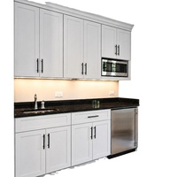 Gabinetes de Cocina Modulares Modernos de Lujo con Correderas de Cajones de Madera, Bisagras y Accesorios Ecológicos para Salpicaderos, Ideales para Villas