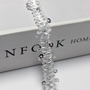 Cinta de Lentejuelas Brillantes Tejidas Multicolor con Encaje de Purpurina para Accesorios de Prendas, <span class=keywords><strong>Vestidos</strong></span> de Fiesta, Bolsos y Decoración Textil del Hogar - Product Image 3