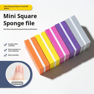 Vente en gros mini éponge carrée lime à <span class=keywords><strong>ongles</strong></span> 100/180 tampon à <span class=keywords><strong>ongles</strong></span> beauté manucure outils presse sur <span class=keywords><strong>ongles</strong></span> outils - Product Image 2