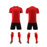 Seragam Olahraga Warna Kustom Jersey Sepak Bola Pria Poliester Cepat Kering Seragam Latihan