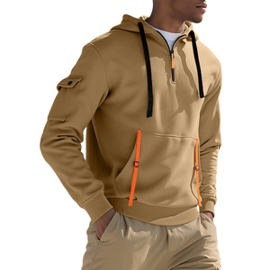 Nouveau sweat à capuche doublé polaire pour homme, coupe ajustée, respirant, avec poches, pour les loisirs, automne-hiver, taille européenne - Product Image 4