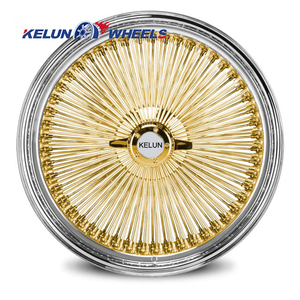 ล้อซี่ลวด 5 รู สำหรับรถยนต์หรูสไตล์เรโทร ขนาด 22 นิ้ว ล้อโครเมียม - Product Image 1