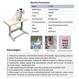 Machine à perforer les bannières à grande vitesse LD750B pour bannières flexibles/affiches/matériel publicitaire - Product Image 4