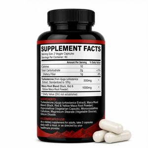 Capsules de racine de maca biologique et de turkesterone - Bénéfices antioxydants pour adultes, non destiné aux femmes enceintes - Product Image 4