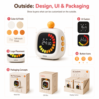 Minuteur visuel personnalisé pour enfants Beiens WJ13 avec écran couleur, gestion du temps, batterie au lithium, personnalisation OEM/ODM du logo, de l'interface utilisateur et de l'emballage pour l'étude