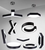 Lampes suspendues linéaires de style classique carré populaires, lampes LED pour billard, pour table de billard de 8 pieds et 9 pieds